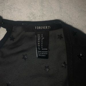Black Sheer Star Crop